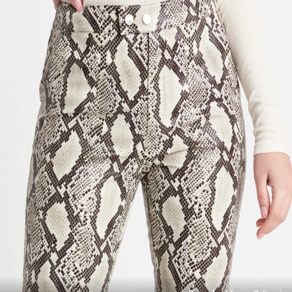 Choosy snakeskin faux leather pants